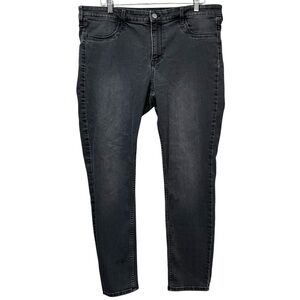 &Denim Women’s 18 Gray Wash Skinny Denim Jeans A5